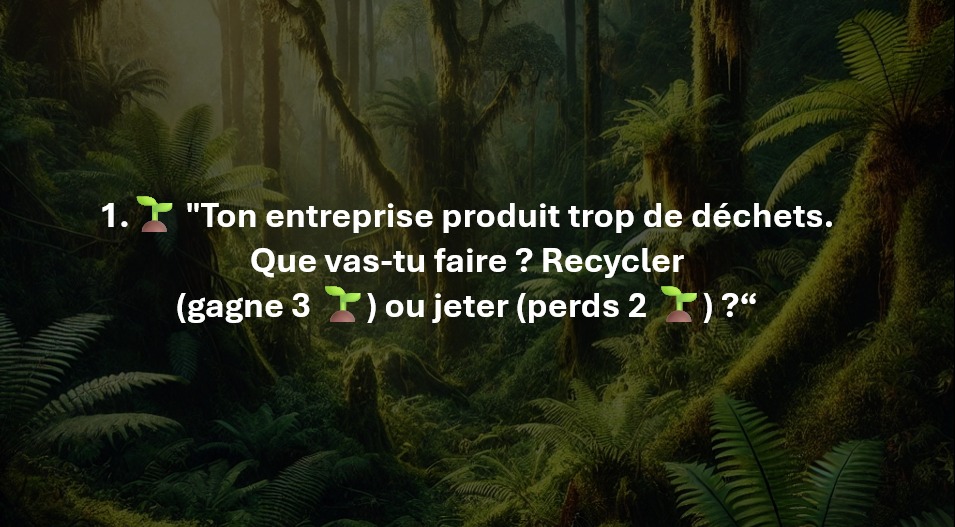 Carte défi verso